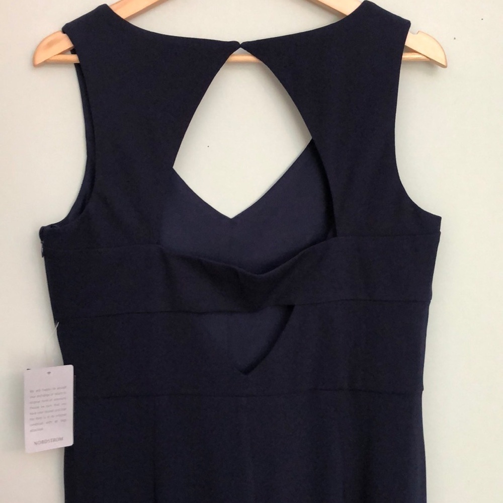 MARINA Y2K, Minimalist Feminine, Sexy Navy Blue Jumpsuit, NWT Sz 14 - Picture 11 of 17